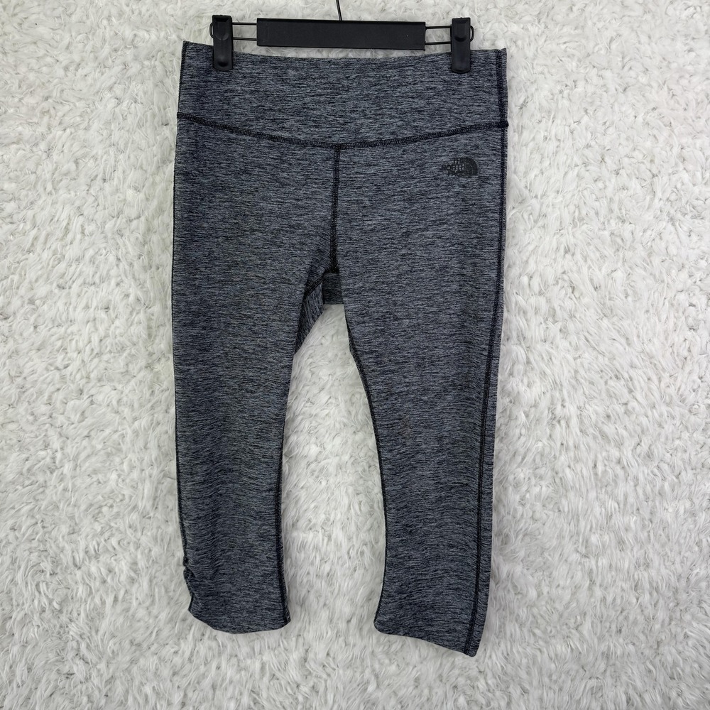 The North Face Leggings Womens M Gray Cropped Polyester Spandex Flecked